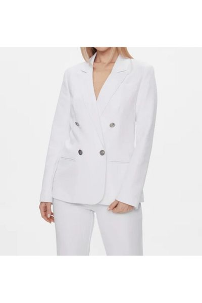 Guess Sacou de damă GUESS AMANDA DOUBLE BREAST alb