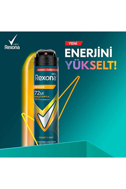 Rexona Men Erkek Sprey Deodorant Energise Bergamot & Amber 150 ml
