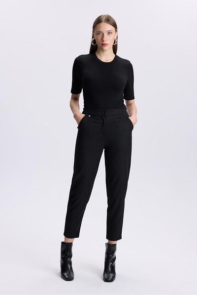 Zühre Μαύρο Skinny Leg Παντελόνι P-0203