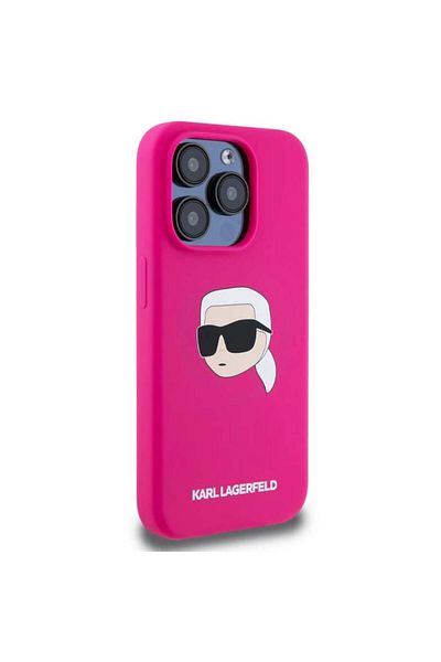 Karl Lagerfeld Carcasă pentru iPhone 15 Pro Max, silicon Magsafe, - roz