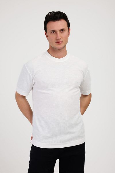 Decas Βαμβακερό μπλουζάκι VESPER Crew Neck - Λευκό