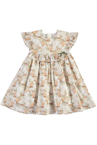 Monna Rosa KIZ ÇOCUK PAMUK DESENLİ ELBİSE