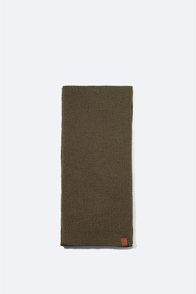 Avva Men's Khaki Corduroy Scarf A32y9430