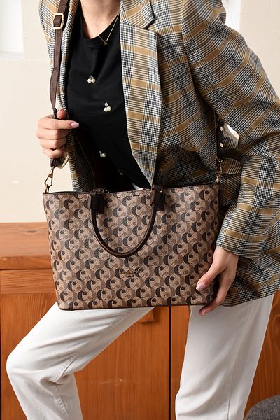 Cacharel Paris Women's Hand and Shoulder Bag Monogram Fabric