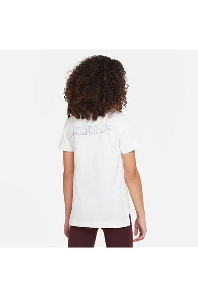 Nike G NSW TEE BF SHINE for girls white t-shirt