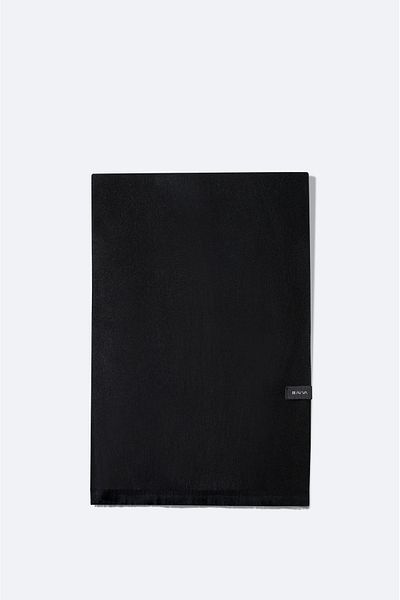 Avva Men's Black Tasseled Plain Shawl B009401