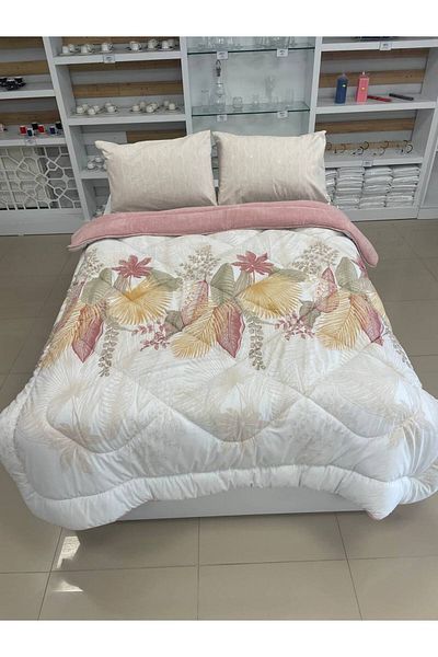 argehome Double Double Sided Luxury Welsoft Elite Quilt Soft Fleece Quilt and Pillow Case Alena Powder