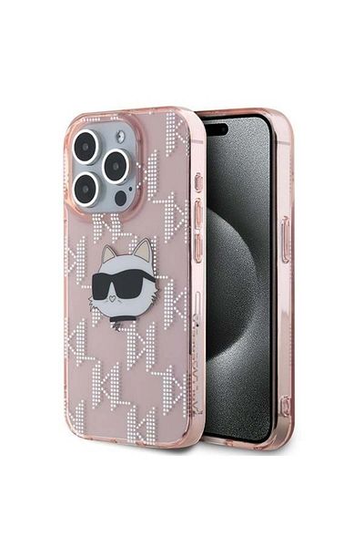 Karl Lagerfeld Carcasă pentru iPhone 15 Pro Max IML Luxury, Karl Lagerfeld - Roz