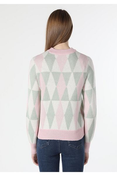 Colin's Pulover de damă cu decolteu rotund cu model - multicolor