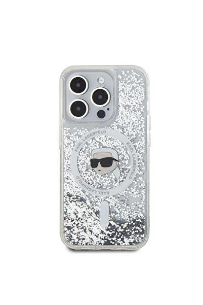 Karl Lagerfeld Θήκη για iPhone 15 Pro Max Liquid Glitter MagSafe, Karl Lagerfeld - Διαφανής