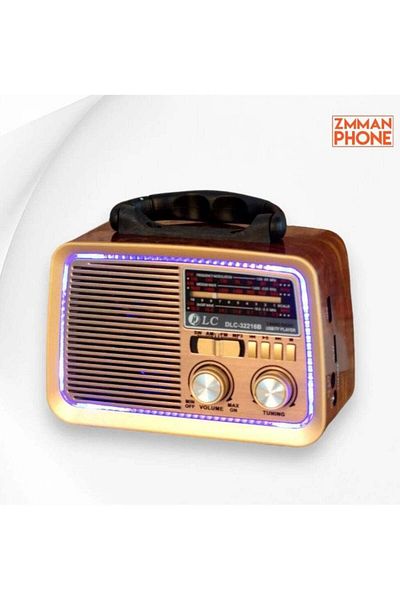Denx راديو FM - AM - SW خشب بني بلوتوث صوت محمول بطاقة TF قرص فلاش USB تشغيل AUX