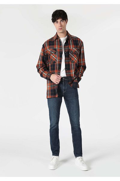Colin's Pantaloni slim din denim pentru bărbați, cu talie joasă, cu picioare înguste