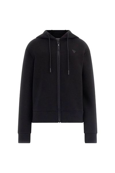 Guess Hanorac ALLIE SCUBA HOODIE Z pentru femei negru