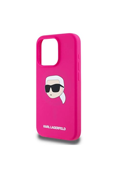 Karl Lagerfeld Carcasă pentru iPhone 15 Pro Max, silicon MagSafe, Karl Lagerfeld - roz