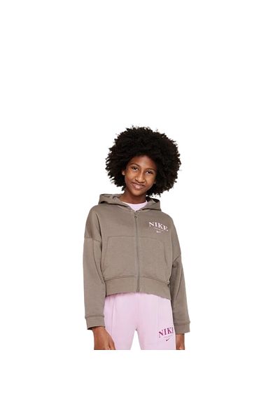 Nike G NSW TREND FLC FZ HOODIE for girls sweatshirt brown