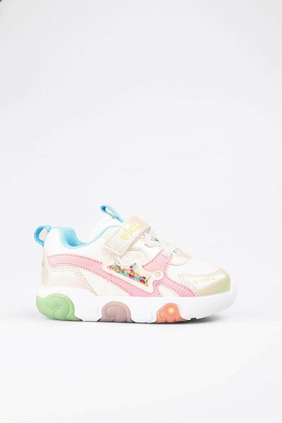 Vicco Queen Lighted Baby Girl White Sneakers