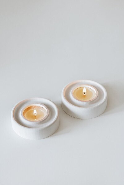 Genel Markalar Evion Circle Beton 2'li Tealight Mumluk