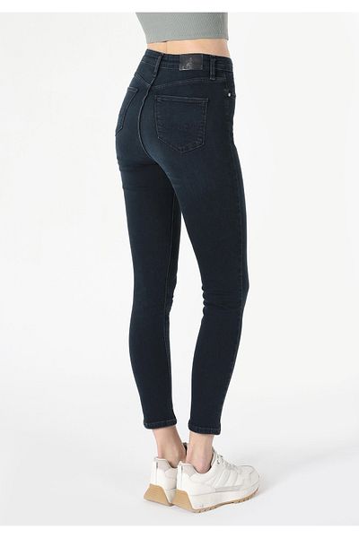 Colin's Pantaloni slim de damă albastru închis cu talie înaltă - Cl 1062200