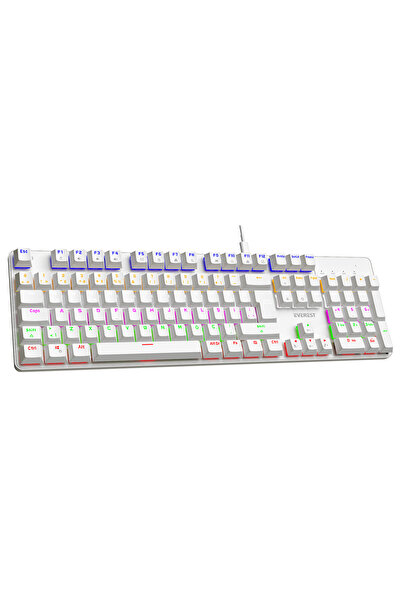 Everest Kb-mekanik 1 Lumos Usb Rainbow Aydınlatmalı Full Anti-ghosting Mekanik Gaming Oyuncu Klavye