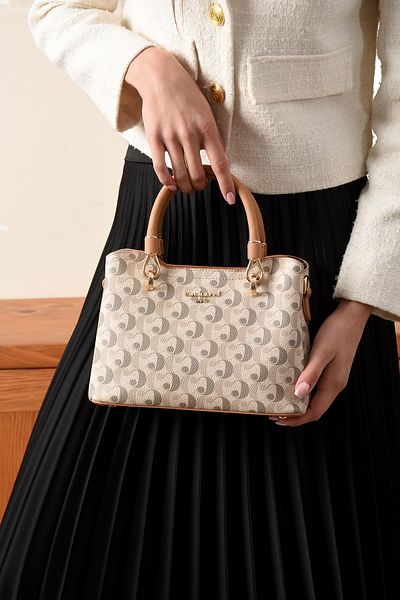 Cacharel Paris Women's Hand and Shoulder Bag Monogram Fabric