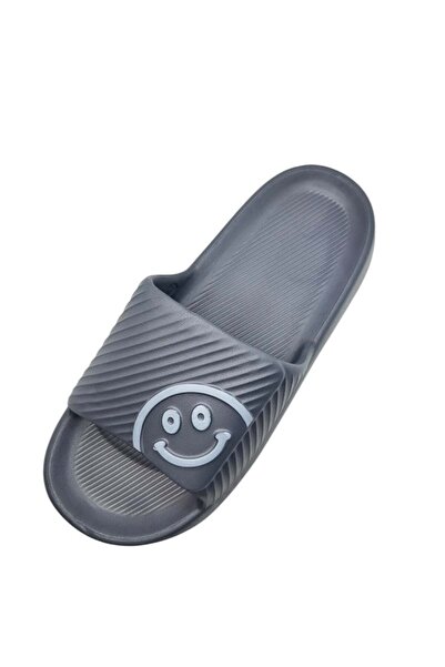 TECOS Men's beach or pool slippers, Tecos®, gray, size 44-45, 28 centimeters, HAPPY FACE