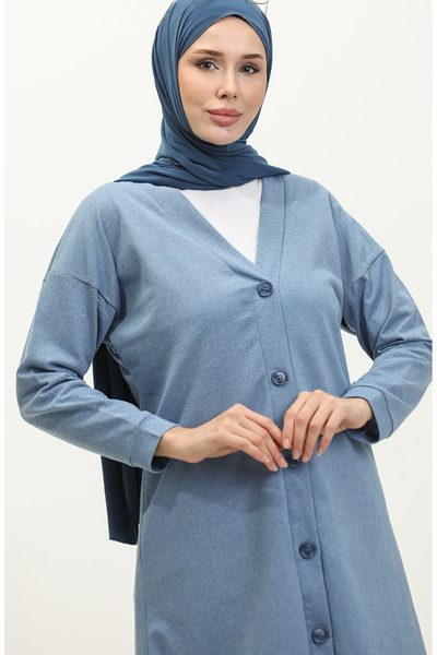 sefamerve Φόρμα με κουμπιά 3051-03 Indigo