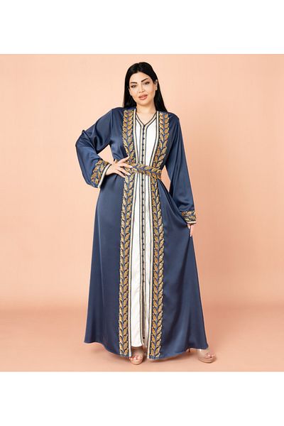IKKXA Belted Elegant 2-Piece Kaftan