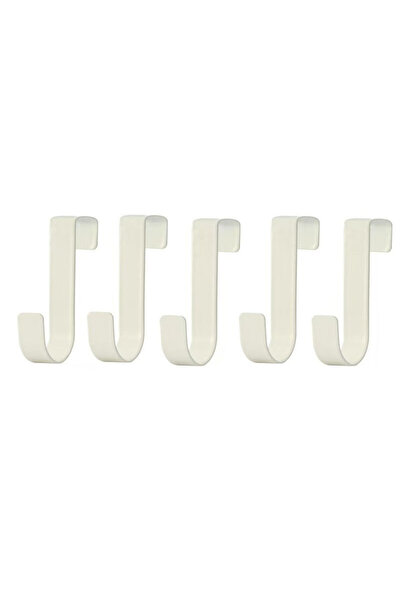 Choice خطافات متعددة الأغراض باللون الأبيض، 5 قطع، خطافات خلفية لباب خزانة ال...