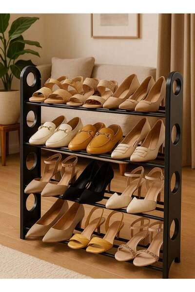 ALMUFARREJ Shoe Rack 4-Shelf, Multi-Color