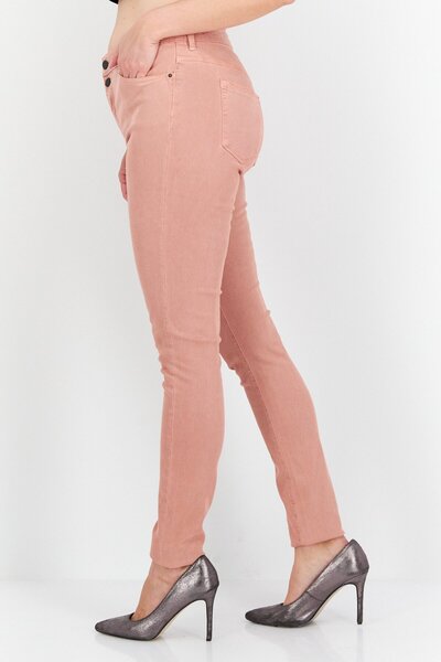 Esprit Women Skinny Fit Plain Stretchable Jeans, Dusty Pink