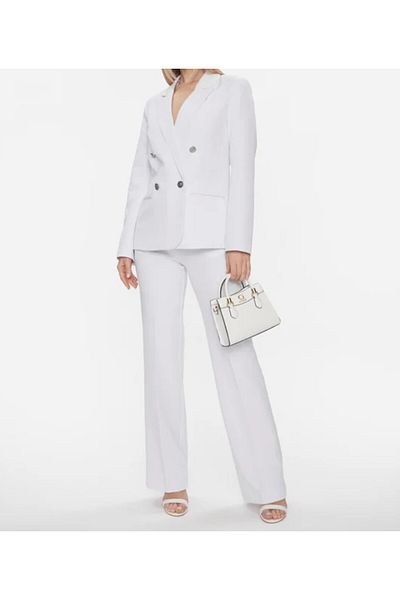 Guess Sacou de damă GUESS AMANDA DOUBLE BREAST alb