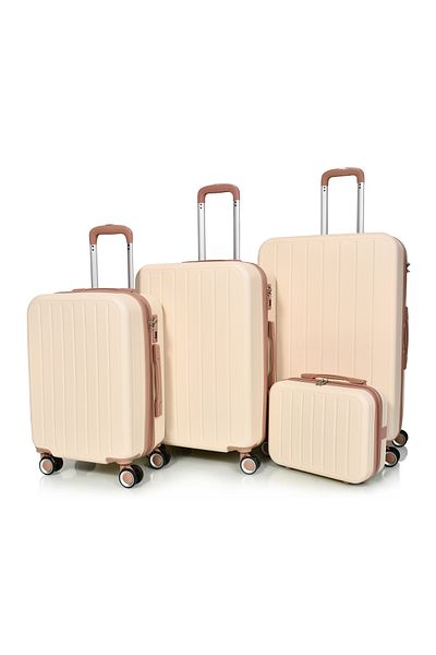 MORANO Morano 4-Piece Luggage Set Durable and Lightweight Spinner Wheeled Suitcase with Numbered Security Lock