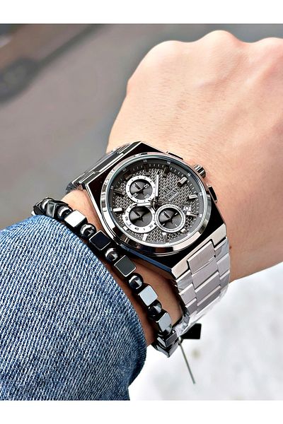 Reward Silver Color Functions Active Steel Strap Men's Wristwatch + BRACELET