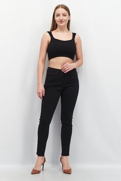 Esprit Women Skinny Fit Solid Stretchable Denim, Black