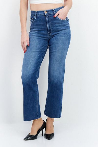 Replay Women Regular Fit Washed Stretchable Jeans, Medium Blue