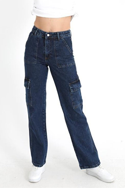 Asortik Kids Dečije farmerke sa širokim nogavicama, visokim strukom i džepovima