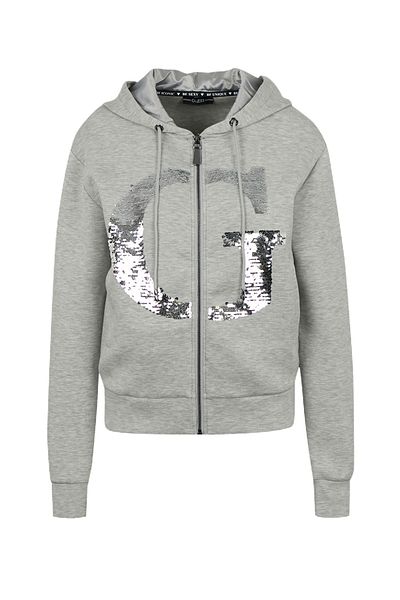 Guess DAPHNE HOOD SWEATSHI women's sweatshirt gray