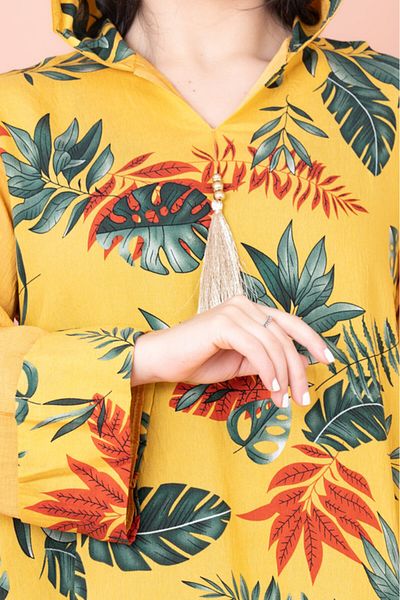 IKKXA Maghrebi Leaf Hooded Jalabiya