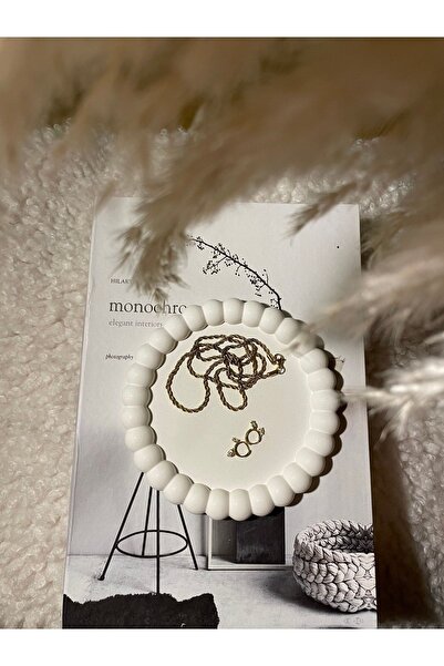 KUMS DESIGN Dekoratif Çok Amaçlı Big Bubble Organizer,takı Tabağı, Mum Tabağı, Sunumluk