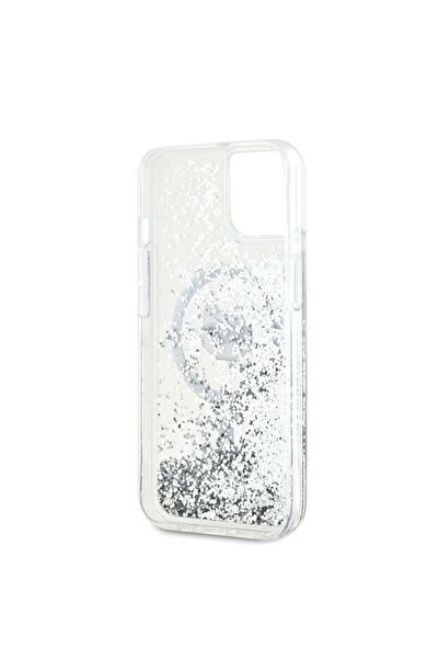 Karl Lagerfeld Θήκη για iPhone 15 Plus με υγρό γκλίτερ MagSafe, Karl Lagerfeld - Διαφανής