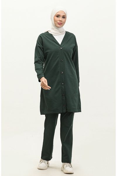 sefamerve Φόρμα με κουμπιά 3051-01 Nefti Green