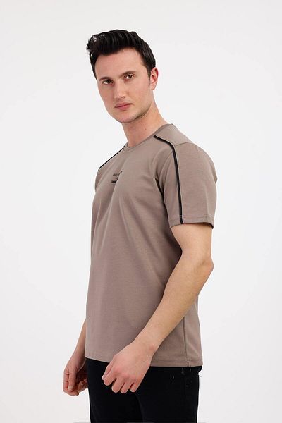 Decas THE WAY Crew Neck βαμβακερό μπλουζάκι - καφέ
