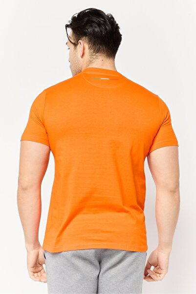 Lamborghini Men Sportswear Fit Short Sleeve Outdoor T-Shirt, Orange