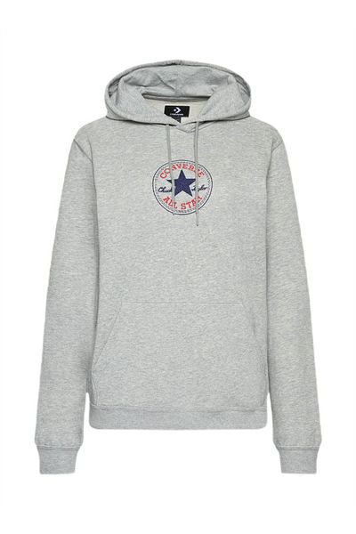 converse StandardFitCenterFrontChuckPatchCoreEMBPOHoodie unisex sweatshirt Grey