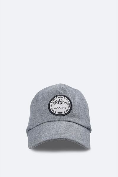 Avva Men's Gray Woolen Sports Hat with Embroidery Detail on the Front A32y9212