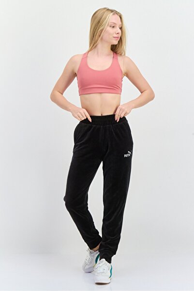 Puma Women Sportswear Fit Embroidered Logo Outdoor Sweatpants, Black