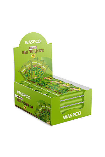 Waspco Antep Fıstıklı Yüksek Protein Bar 50g X 12 Adet