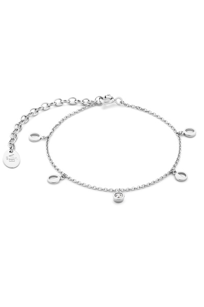 Violet Hamden Luna 925 Sterling Silbernes Armband mit Monden und Weißem Zirko...