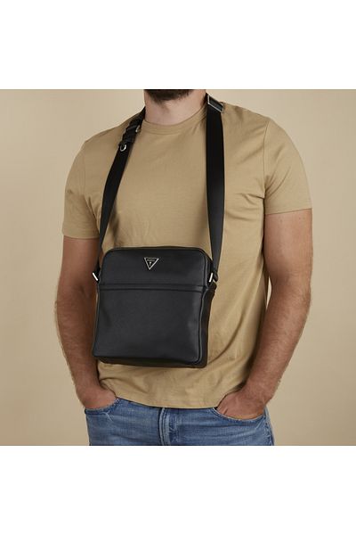 Guess Certosa Herren Umhängetasche Schwarz Hmecsa-p3158-bla