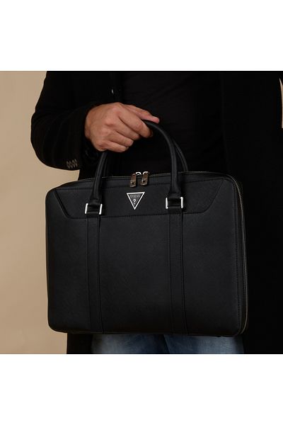 Guess Stephi Herren Aktentasche Schwarz Hmecsa-p3138-bla